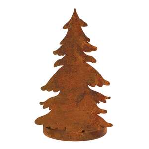 Rusty Christmas Tree Taper Holder - 5.5"