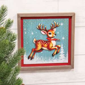 Nostalgic Reindeer Shadowbox Frame - 11.75" sq