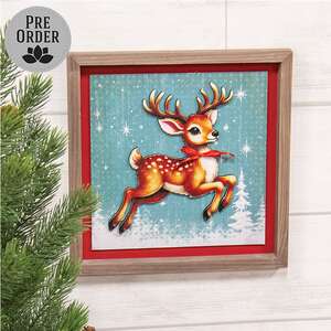 Nostalgic Reindeer Shadowbox Frame - 11.75" sq