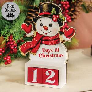 Days 'til Christmas Nostalgic Wooden Christmas Countdown