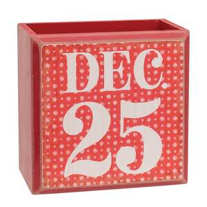 Wooden Dec. 25 Letter Box
