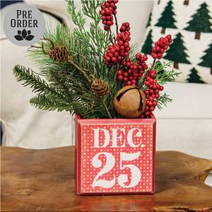Wooden Dec. 25 Letter Box