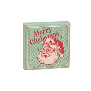 Nostalgic Santa Distressed Wooden Block - 3 Asstd.