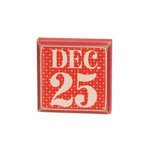 Nostalgic Santa Distressed Wooden Block - 3 Asstd.