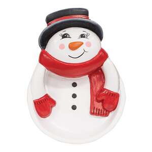 Nostalgic Resin Snowman Trinket Dish
