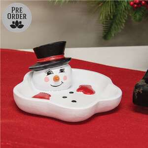 Nostalgic Resin Melting Snowman Trinket Dish