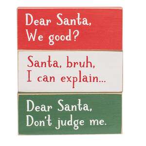 Santa Bruh Rectangle Block - 3 Asstd.