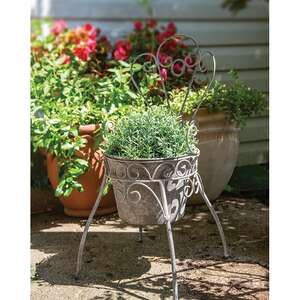 Metal Garden Chair Planter