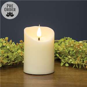 Ivory Blow Out Timer Pillar - 3" x 4"