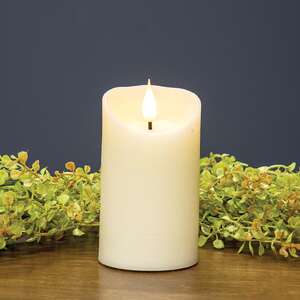 Ivory Blow Out Timer Pillar - 3" x 5"