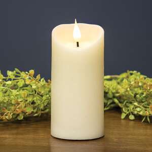 Ivory Blow Out Timer Pillar - 3" x 6"