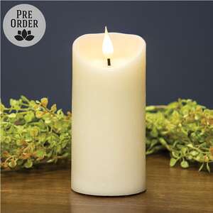 Ivory Blow Out Timer Pillar - 3" x 6"
