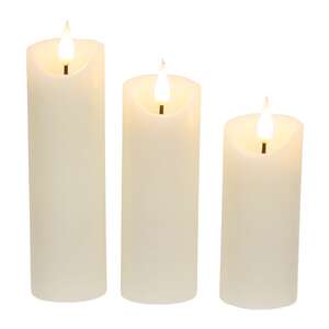 3/Set - Ivory Blow Out Timer Pillars