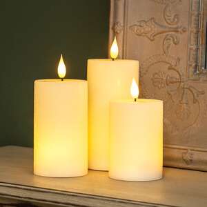 3/Set - Ivory Rechargeable Timer Pillars