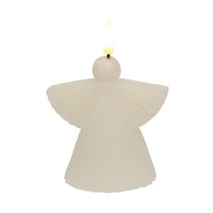 Ivory Angel LED Timer Candle - 5"