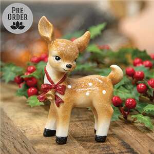 Brown Glittered Resin Reindeer