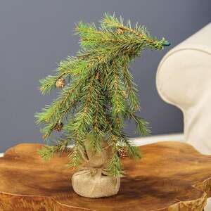 Bendable Luxemburg Pine Tree With Burlap Base - 18"