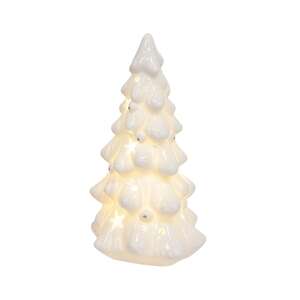 LED White Ceramic Christmas Tree - 6"H
