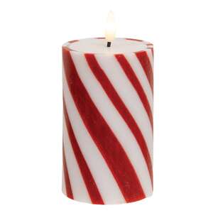 Candy Cane LED Timer Pillar - 6"H
