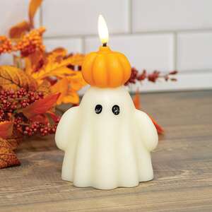 Ghost Pumpkin LED Timer Candle