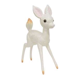 Sugar Plum Glittered Fawn - 11.75"H