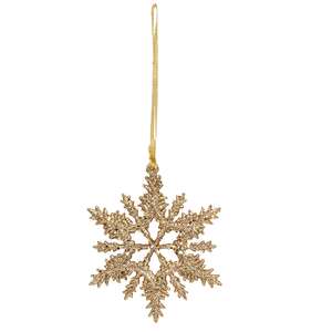 Champagne Sparkle Snowflake Ornament