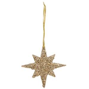 Champagne Sparkle Star Ornament