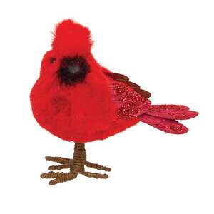 Glittered Standing Cardinal - 6"H