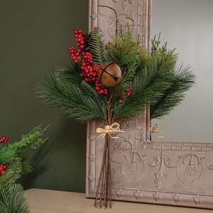 Jingle Berry Mixed Pine Bundle - 16"