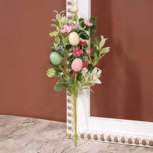 New Growth Blooms & Eggs Pick - 14 In