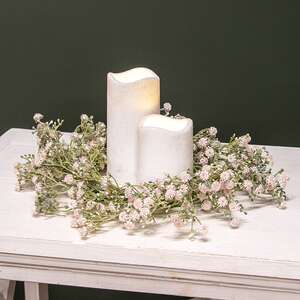 Blushing Blessed Clover Candle Ring - 6-1/2 In