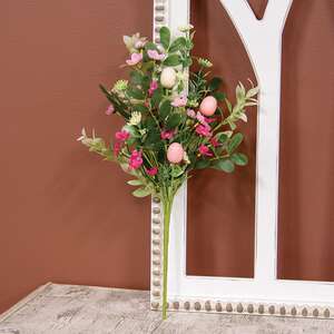 New Growth Blooms & Eggs Spray - 20 In