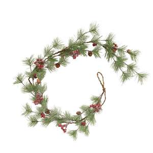 Icy Memories Mixed Pine & Berries Wispy Garland - 5 Ft.