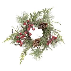 Icy Memories Mixed Pine & Berries Candle Ring - 3.5"