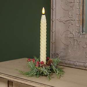 Icy Memories Mixed Pine & Berries Candle Ring - 1.5"