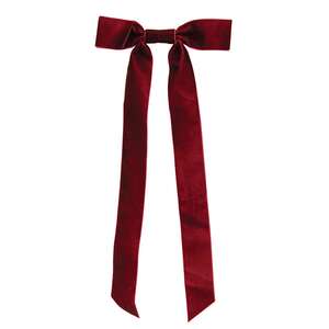 Burgundy Velvet Bow - 15.5"