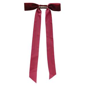 Burgundy Velvet Bow - 15.5"