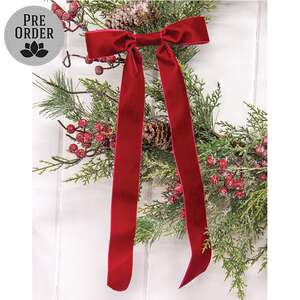 Red Velvet Bow - 10.5"