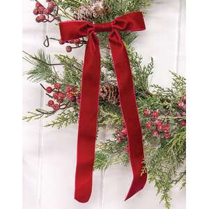 Red Velvet Bow - 10.5"