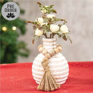 Frosted Fantasy Cream Rose Pick - 8"