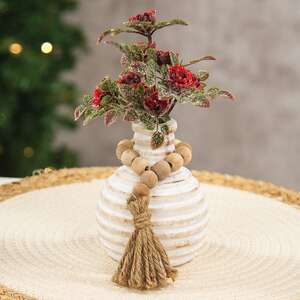 Frosted Fantasy Red Rose Pick - 8"