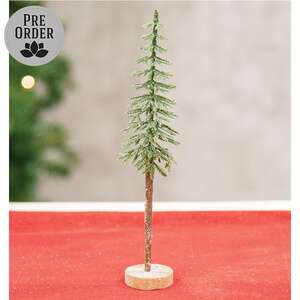 Sugar Plum Frosted Pine Tree - 8"H
