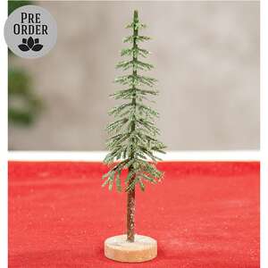 Sugar Plum Frosted Pine Tree - 7"H