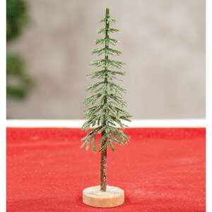 Sugar Plum Frosted Pine Tree - 7"H