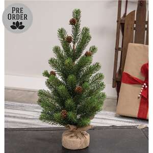 Soft Touch Balsam Fir Tree With Burlap Base - 18"H