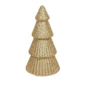 Gold Glittered Cone Tree - 6"H