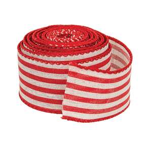 Candy Cane Striped Ribbon - 2" x 10 Yards