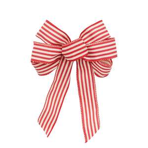 Candy Cane Striped Bow - 9.5 x 14