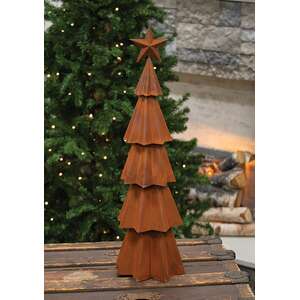 Rusted Metal Christmas Tree - 23.5"H