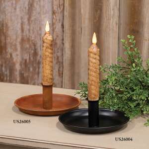 Rusty Metal Taper Holder Pan